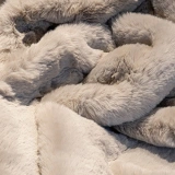 Apex Palma Gri Peluş Post Şekilli Halı