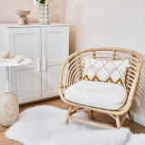 Apex Reiki Beyaz Peluş Post Şekilli Halı