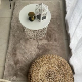 Apex Polo 8707 Vizon Peluş Düz Şekilli Halı