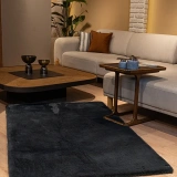 Apex Polo 8706 Antrasit Peluş Düz Şekilli Halı