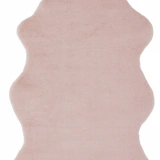 Apex Polo 8704 Pembe Peluş Düz Şekilli Halı