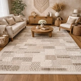 Hoom Rugs Marsilya HL431 Cream Brown Modern Salon Halısı