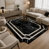 Bahariye Halı Deep 6088 X Siyah Modern Salon Halısı