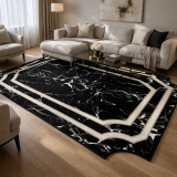 Bahariye Halı Deep 6088 X Siyah Modern Salon Halısı