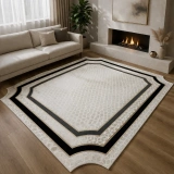 Bahariye Halı Deep 6089 X Krem Modern Salon Halısı