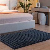 Apex Halı Diamante 7006 Antrasit Peluş Kaymaz Taban Dekoratif Halı