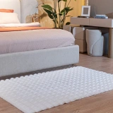 Apex Halı Diamante 7001 Beyaz Peluş Kaymaz Taban Dekoratif Halı