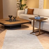 Apex Halı Linio 8055 Gri Peluş Kaymaz Taban Dekoratif Halı