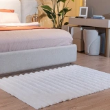 Apex Halı Linio 8052 Krem Peluş Kaymaz Taban Dekoratif Halı