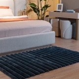 Apex Halı Linio 8056 Antrasit Peluş Kaymaz Taban Dekoratif Halı