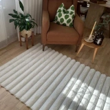 Apex Halı Linio 8051 Beyaz Peluş Kaymaz Taban Dekoratif Halı