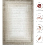 Hoom Rugs Doku 2104 Kahve Modern Salon Halısı