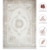 Hoom Rugs Doku 2106 Bej Modern Salon Halısı