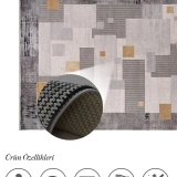 Hoom Rugs Natural 1709 Gri Sarı Klasik Salon Halısı