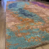 Hoom Rugs Arkaik PLZ 01 Eflatun Etnik Renkli Vintage Makine Halısı