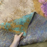 Hoom Rugs Arkaik PLZ 01 Eflatun Etnik Renkli Vintage Makine Halısı