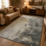 Hoom Rugs Arkaik PLZ 07 K.Antrasit Etnik Renkli Vintage Makine Halısı