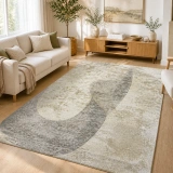 Hoom Rugs Arkaik PLZ 08 K.Antrasit Etnik Renkli Vintage Makine Halısı