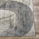 Hoom Rugs Arkaik PLZ 08 K.Antrasit Etnik Renkli Vintage Makine Halısı
