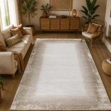 Hoom Rugs Sembol 2907 Bej Akrilik Dayanıklı Makine Halısı