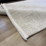 Hoom Rugs Sembol 2906 Krem Akrilik Dayanıklı Makine Halısı
