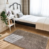 Apex Vega Gri Peluş Dokulu Kaydırmaz Dekoratif Halı