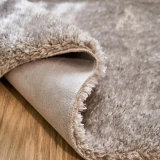 Apex Vega Gri Peluş Dokulu Kaydırmaz Dekoratif Halı