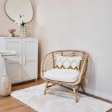 Apex Vega Krem Peluş Dokulu Kaydırmaz Dekoratif Halı