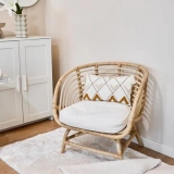 Apex Vega Krem Peluş Dokulu Kaydırmaz Dekoratif Halı