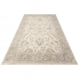 Eko Halı Efes 04 Cream Grey Klasik Desenli Yumuşak Tuşeli Polyester Makine Halısı