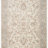 Eko Halı Efes 04 Cream Grey Klasik Desenli Yumuşak Tuşeli Polyester Makine Halısı
