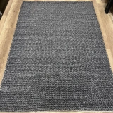 Eko Halı Jade Basketweave Antrasit Naturel Kazak Örgü Desenli El Dokuma Örgü Kilim