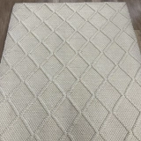 Eko Halı Jade Diamond Cream XW Naturel Kazak Örgü Desenli El Dokuma Örgü Halı