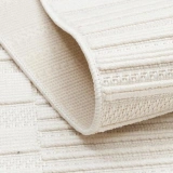 Eko Halı Mono Loop 01 White Sisal Görünümlü Bukleli Kaymaz Tabanlı Yıkanabilir Halı
