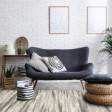 Eko Halı Motto MOT 01 Gri Beyaz İskandinav Halı