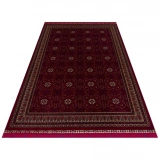 Eko Halı Sateen Afghan 03 Red Premium Yıkanabilir Afgan Desenli Kaymaz Taban İnce Dokuma Halı