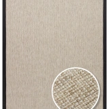 Eko Halı Ventura VNT 2703 L.Beige Bordür Black Sisal Görünümlü İç ve Dış Mekan Uyumlu Hav Vermeyen Modern Dokuma Halı