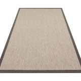 Eko Halı Ventura VNT 2704 L.Beige Bordür Dark Mix Sisal Görünümlü İç ve Dış Mekan Uyumlu Hav Vermeyen Modern Dokuma Halı