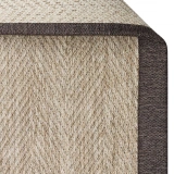 Eko Halı Ventura VNT 2704 L.Beige Bordür Dark Mix Sisal Görünümlü İç ve Dış Mekan Uyumlu Hav Vermeyen Modern Dokuma Halı