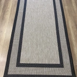 Hoom Rugs 1149 Bej Siyah Sisal Plus Jüt Halı