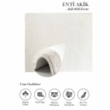 Hoom Rugs Akik 8616 Krem Modern Makine Halısı