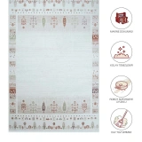 Hoom Rugs Bahar 3009 Multi Etnik Bordürlü Akrilik Halı