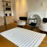 Hoom Rugs Bubble Tavşan Post Beyaz