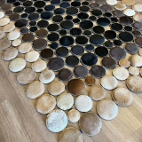 Hoom Rugs Deri 001 Bej Kahve Siyah Halı