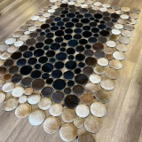 Hoom Rugs Deri 001 Bej Kahve Siyah Halı