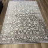 Hoom Rugs Elegant 006 Antrasit Vizon Doğal Elyaf Yansımalı Klasik Desenli Salon Halısı