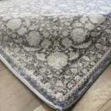 Hoom Rugs Elegant 006 Antrasit Vizon Doğal Elyaf Yansımalı Klasik Desenli Salon Halısı