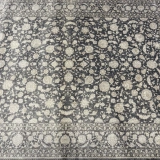 Hoom Rugs Elegant 006 Antrasit Vizon Doğal Elyaf Yansımalı Klasik Desenli Salon Halısı