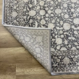 Hoom Rugs Elegant 006 Antrasit Vizon Doğal Elyaf Yansımalı Klasik Desenli Salon Halısı