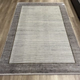 Hoom Rugs Elegant 10507 Krem Gri Çerçeveli Salon Halısı